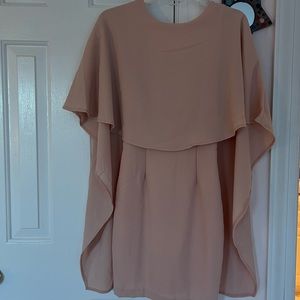 Peach Lulu’s Cocktail Dress with Cape
